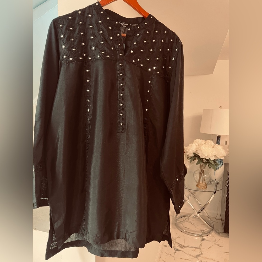 Limelight Black Embellished Top